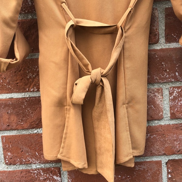 Mustard Cuffed Long Sleeve and Faux Suede Pockets! - Picture 4 of 8